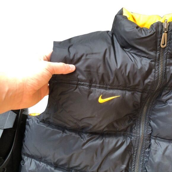 RARE Reversible Nike Jacket NFL Pittsburg Steelers Duvet Puffer Vest XL - Picture 4 of 16